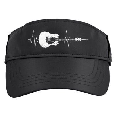 Acoustic Guitar Vintage Heartbeat Gift for Musicians Adult Drive Performance Visor
