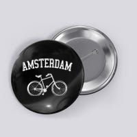 Amsterdam Gift Vintage Retro Bicycle Bike Netherlands Gift Button