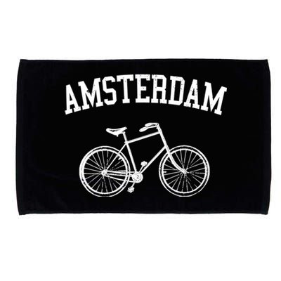 Amsterdam Gift Vintage Retro Bicycle Bike Netherlands Gift Microfiber Hand Towel