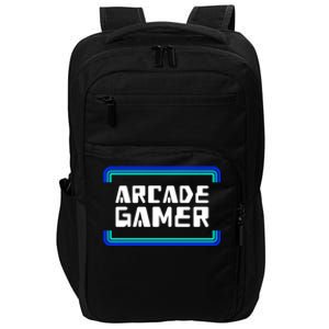 Arcade Gamer Video Games Player Retro Gaming Gamers Gift Impact Tech Backpack