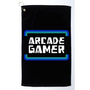 Arcade Gamer Video Games Player Retro Gaming Gamers Gift Platinum Collection Golf Towel