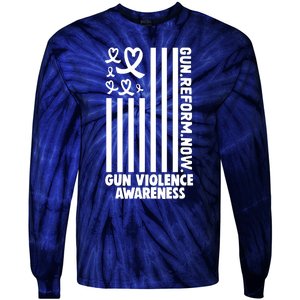 Anti Gun Violence End Gun Violence Wear Orange Tie-Dye Long Sleeve Shirt