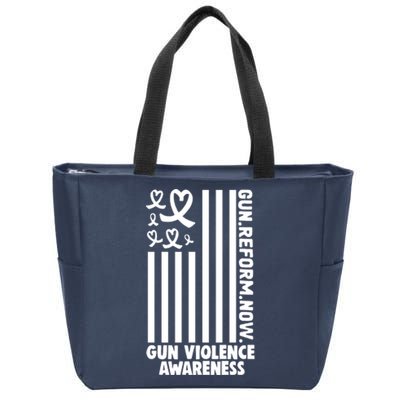 Anti Gun Violence End Gun Violence Wear Orange Zip Tote Bag