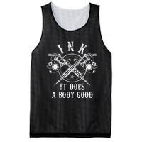 Attoo Guns Vintage Ink Inked Funny Attoo Artist Gift Mesh Reversible Basketball Jersey Tank