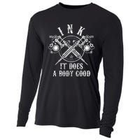 Attoo Guns Vintage Ink Inked Funny Attoo Artist Gift Cooling Performance Long Sleeve Crew