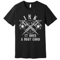 Attoo Guns Vintage Ink Inked Funny Attoo Artist Gift Premium T-Shirt