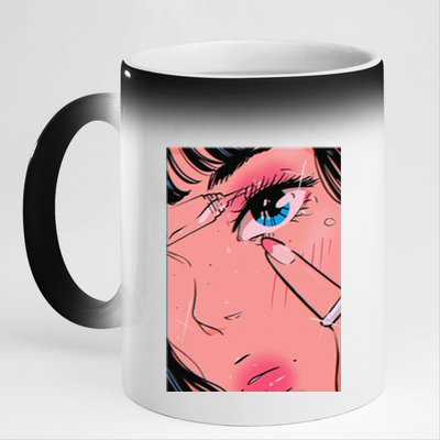 Anime Girl Vaporwave Egirl Aesthetic Japanese Otaku 11oz Black Color Changing Mug