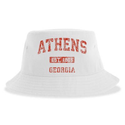 Athens Georgia Vintage Athletic Sports Sustainable Bucket Hat