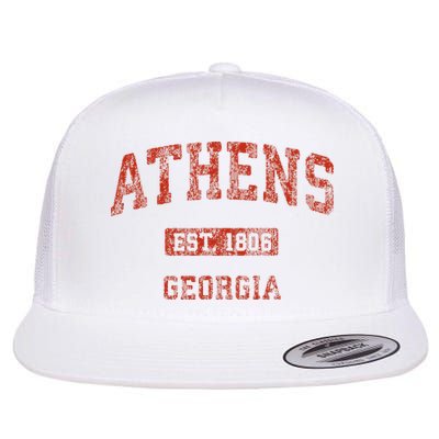 Athens Georgia Vintage Athletic Sports Flat Bill Trucker Hat