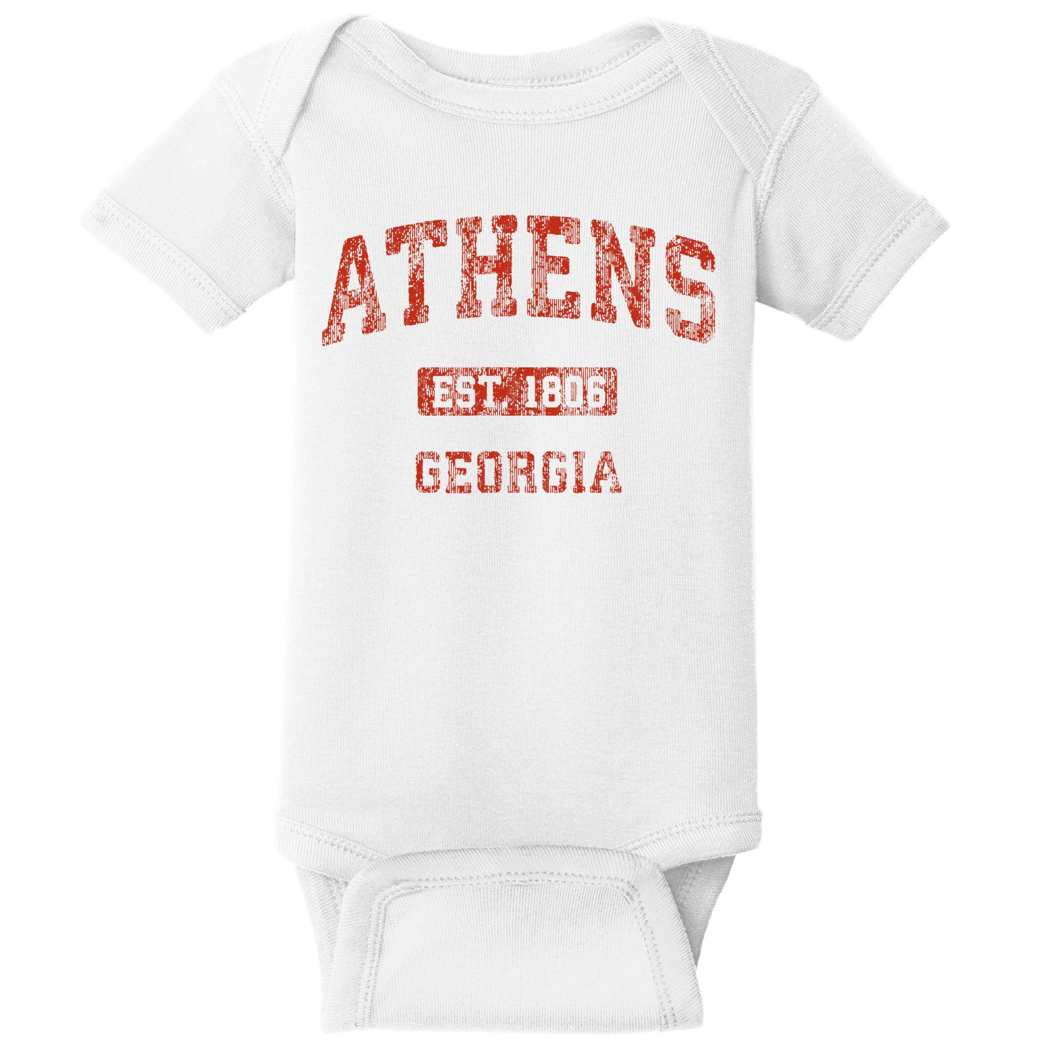 Athens Georgia Vintage Athletic Sports Baby Bodysuit