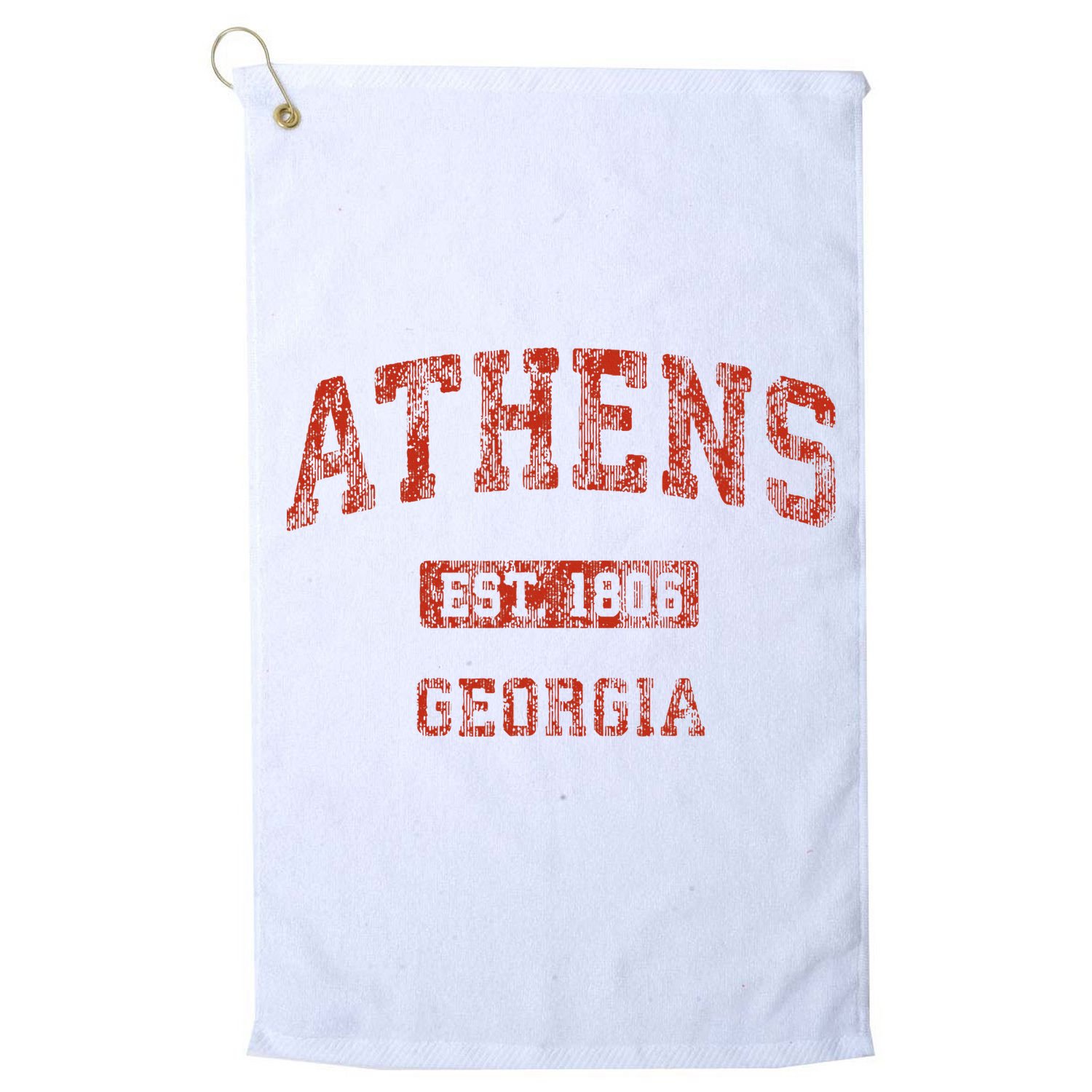 Athens Georgia Vintage Athletic Sports Golf Towel