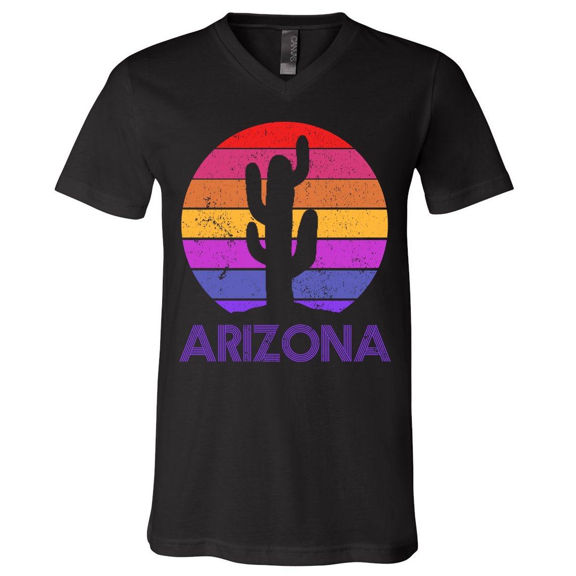 Arizona Gift Vintage Retro Cactus Souvenir Gift V-Neck T-Shirt