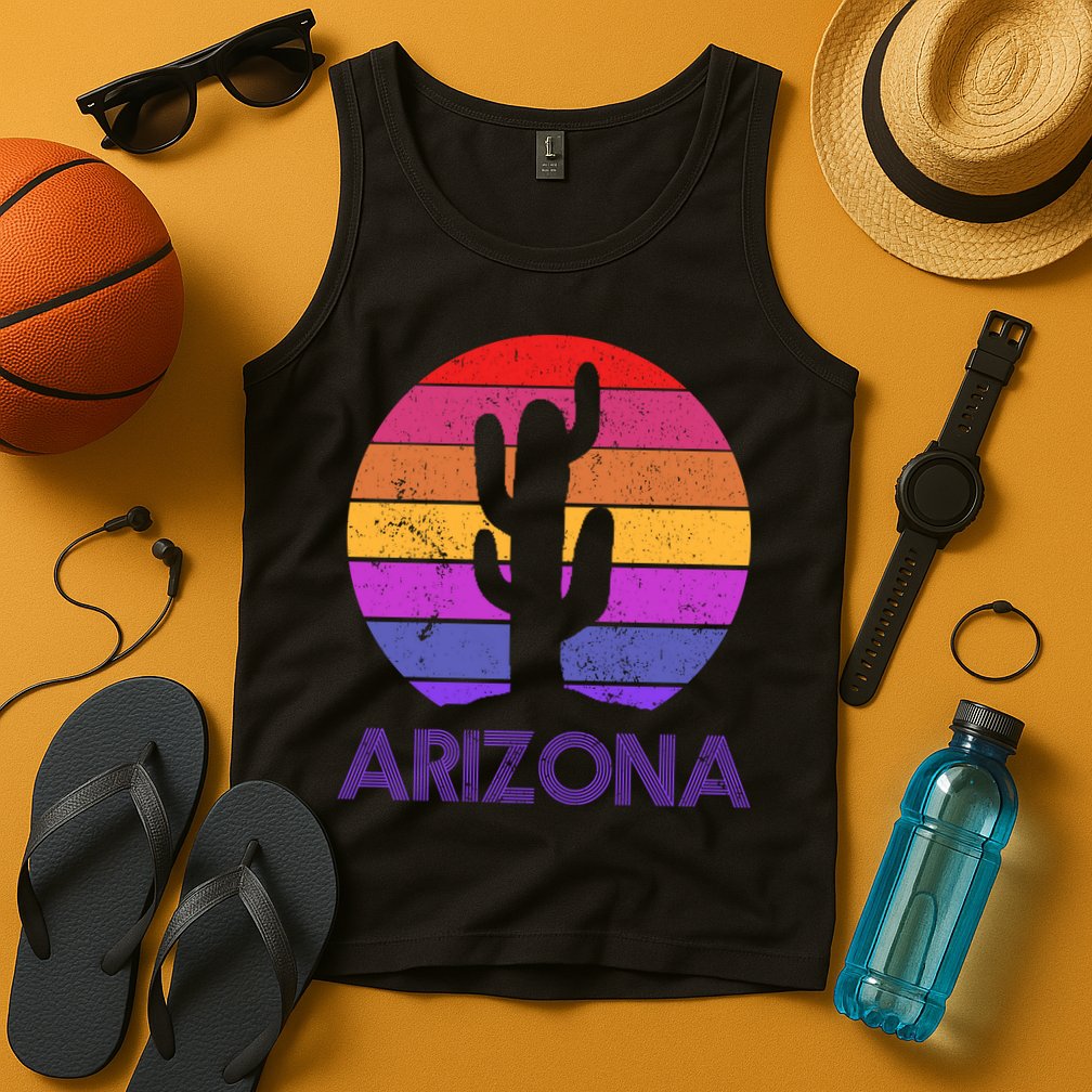 Arizona Gift Vintage Retro Cactus Souvenir Gift Tank Top