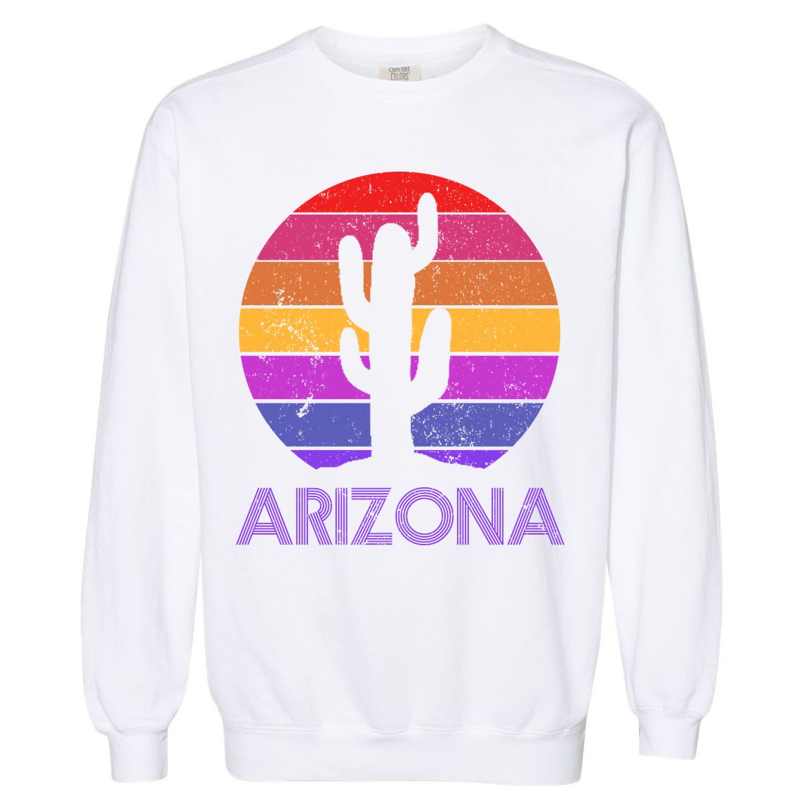Arizona Gift Vintage Retro Cactus Souvenir Gift Garment-Dyed Sweatshirt