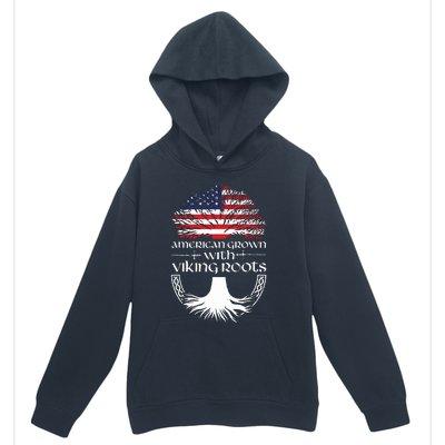 American Grown Viking Roots Warrior Nordic Viking Urban Pullover Hoodie