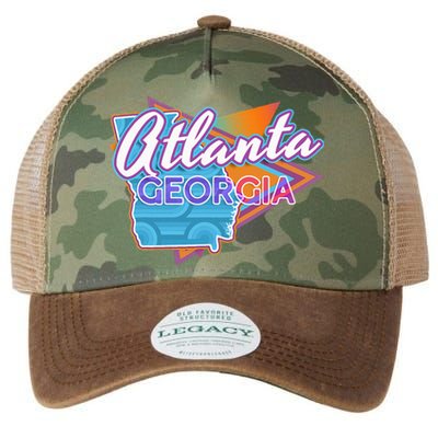 Atlanta Georgia Vintage Retro Throwback Legacy Tie Dye Trucker Hat