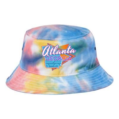 Atlanta Georgia Vintage Retro Throwback Tie Dye Newport Bucket Hat