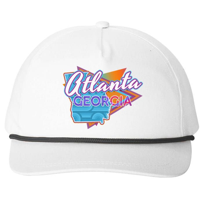 Atlanta Georgia Vintage Retro Throwback Snapback Five-Panel Rope Hat