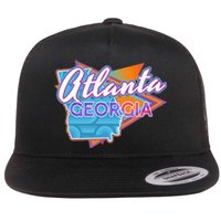 Atlanta Georgia Vintage Retro Throwback Flat Bill Trucker Hat