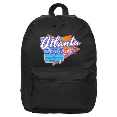 Atlanta Georgia Vintage Retro Throwback 16 in Basic Backpack