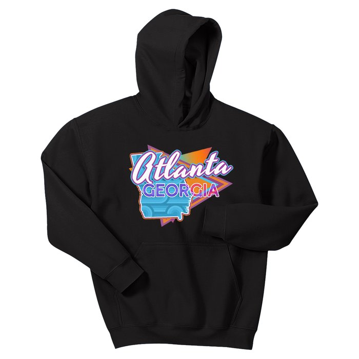 Atlanta Georgia Vintage Retro Throwback Kids Hoodie