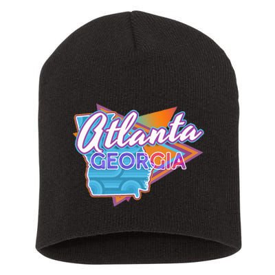 Atlanta Georgia Vintage Retro Throwback Short Acrylic Beanie