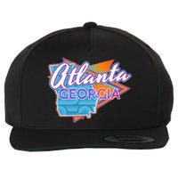 Atlanta Georgia Vintage Retro Throwback Wool Snapback Cap