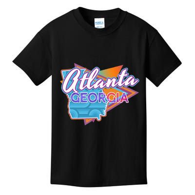 Atlanta Georgia Vintage Retro Throwback Kids T-Shirt