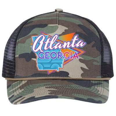 Atlanta Georgia Vintage Retro Throwback Retro Rope Trucker Hat Cap