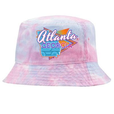 Atlanta Georgia Vintage Retro Throwback Tie-Dyed Bucket Hat