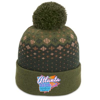 Atlanta Georgia Vintage Retro Throwback The Baniff Cuffed Pom Beanie