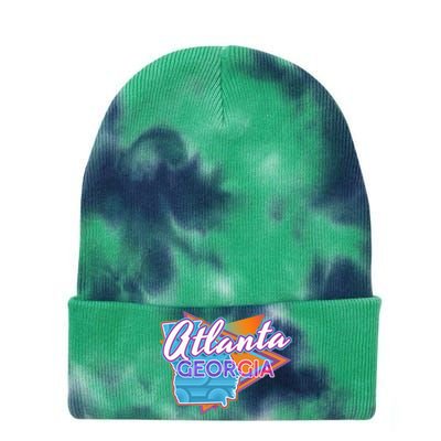 Atlanta Georgia Vintage Retro Throwback Tie Dye 12in Knit Beanie