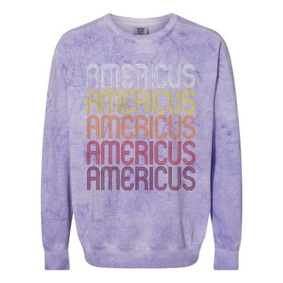 Americus Ga Vintage Style Georgia Colorblast Crewneck Sweatshirt