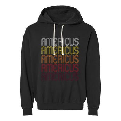 Americus Ga Vintage Style Georgia Garment-Dyed Fleece Hoodie