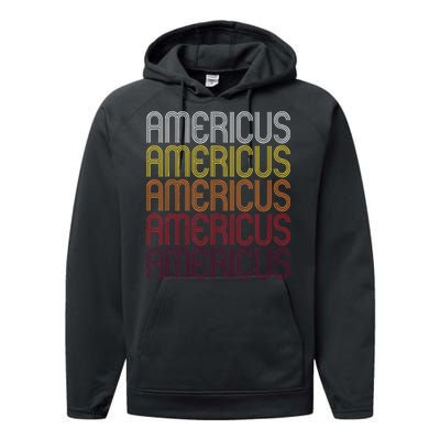 Americus Ga Vintage Style Georgia Performance Fleece Hoodie