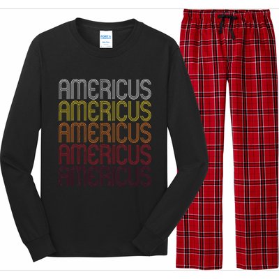 Americus Ga Vintage Style Georgia Long Sleeve Pajama Set