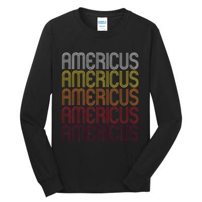 Americus Ga Vintage Style Georgia Tall Long Sleeve T-Shirt