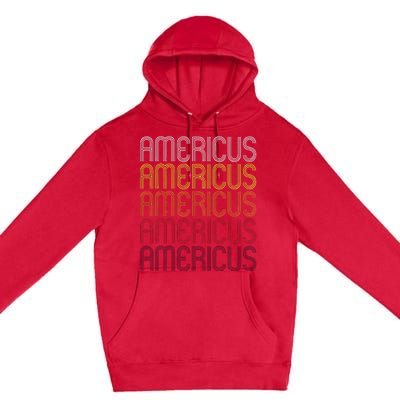 Americus Ga Vintage Style Georgia Premium Pullover Hoodie