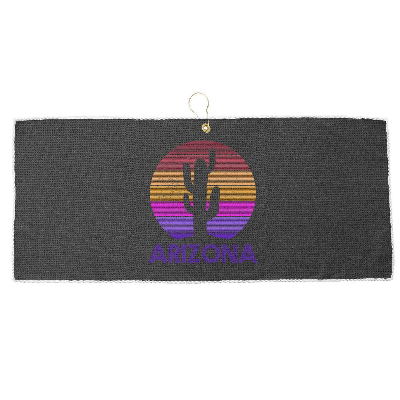 Arizona Gift Vintage Retro Cactus Souvenir Gift Large Microfiber Waffle Golf Towel