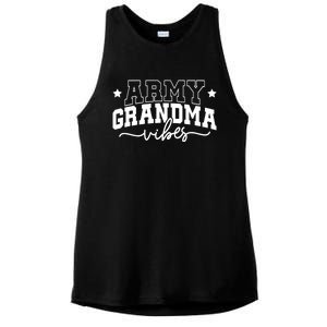 Army Grandma Vibes Ladies PosiCharge Tri-Blend Wicking Tank