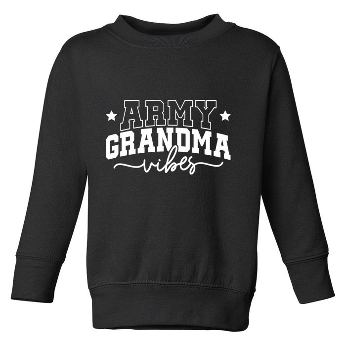 Army Grandma Vibes Toddler Sweatshirt