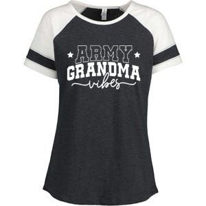 Army Grandma Vibes Enza Ladies Jersey Colorblock Tee