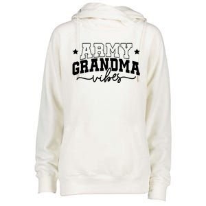 Army Grandma Vibes Womens Funnel Neck Pullover Hood