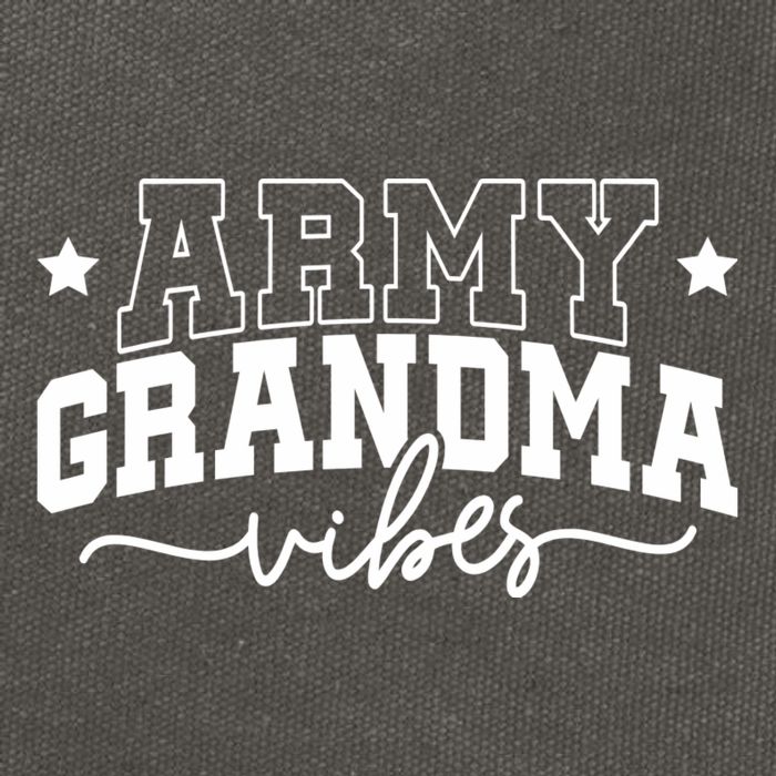 Army Grandma Vibes Cotton Canvas Backpack