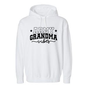 Army Grandma Vibes Garment-Dyed Fleece Hoodie