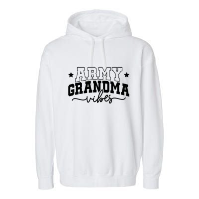 Army Grandma Vibes Garment-Dyed Fleece Hoodie