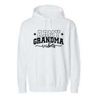 Army Grandma Vibes Garment-Dyed Fleece Hoodie