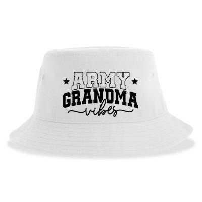 Army Grandma Vibes Sustainable Bucket Hat