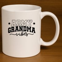 Army Grandma Vibes 11oz C Handle Ceramic Mug