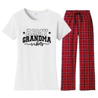 Army Grandma Vibes Women's Flannel Pajama Set